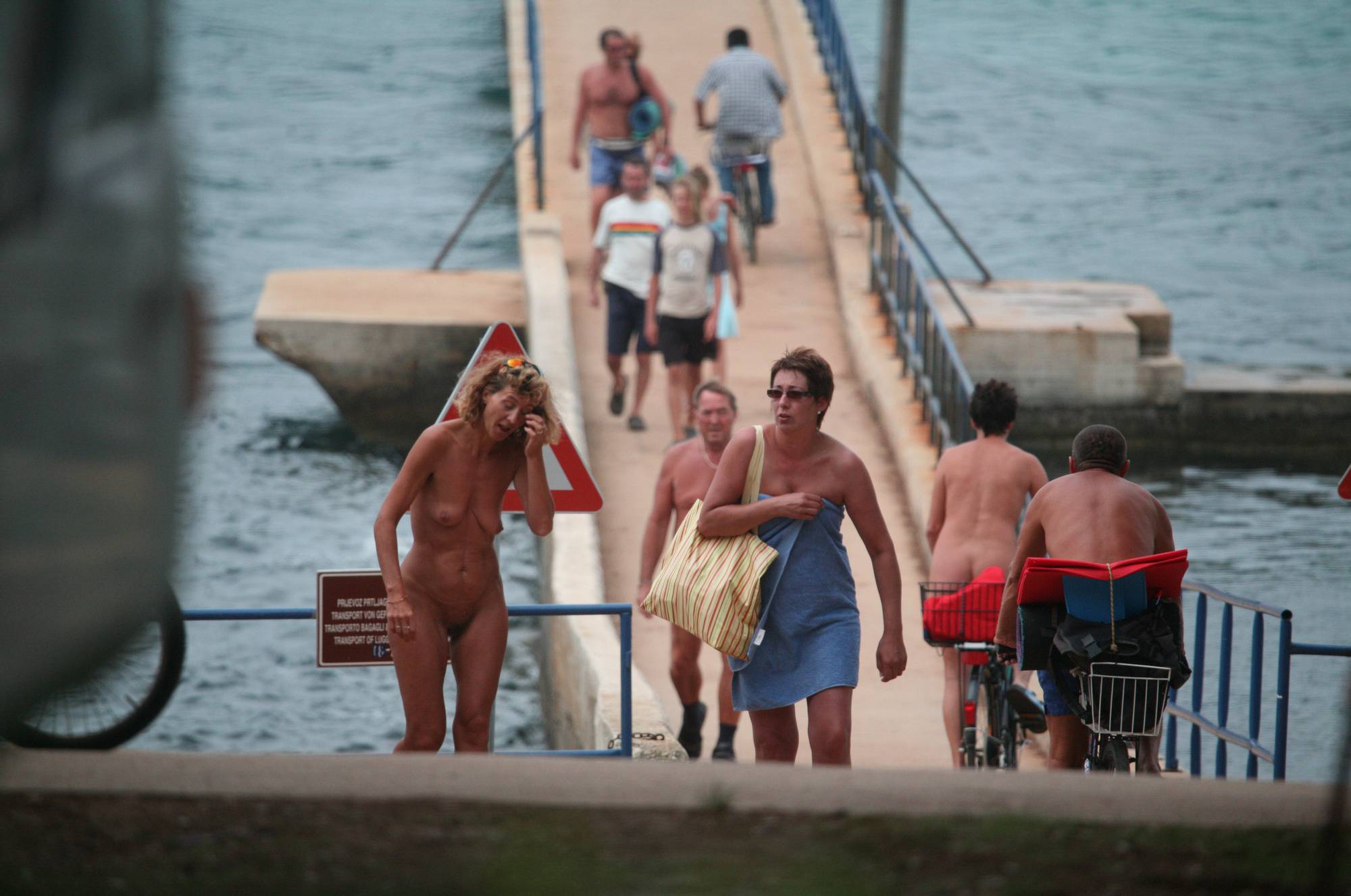 Nudist Photos Crete FKK Bridge Crossing - 2