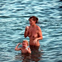 Family Naturist Skinny Dip